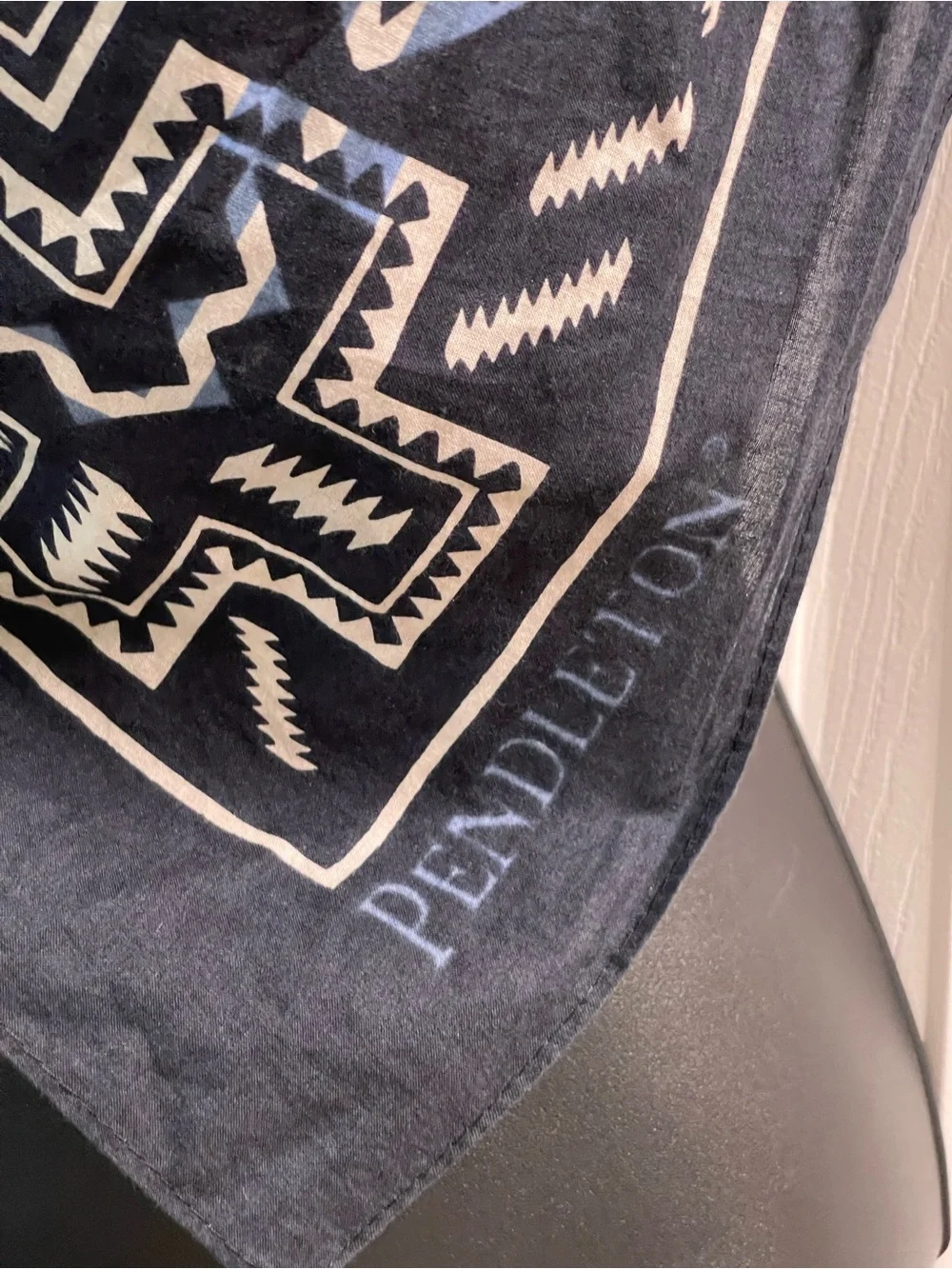 Pendleton Black and Cream Southwestern Print Scarf